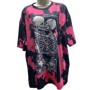 Tarot Lovers Womens Size 3X Tie Dye Graphic Tshirt